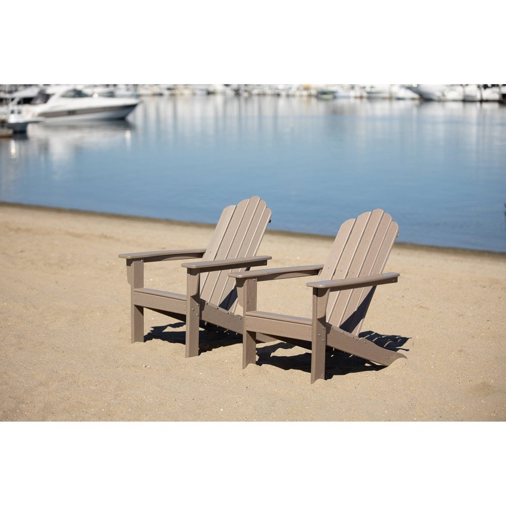 Marina 2pk Weather Wood Outdoor Adirondack Chairs – LuXeo  – Patio Furniture​