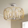 Minka Lavery Modern Ceiling Light Semi Flush Mount Fixture 18 1/4" Honey Gold Polished Nickel 6-Light for Bedroom Kitchen Hallway - 2 of 3