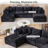 4-8 Seater Modular Cloud Sectional Sofa, U-Shape Chenille Couch, Deep Memory Foam Couch, No Assembly Required - 2 of 4