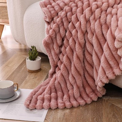 Kate Aurora Lux Ultra Soft & Plush Umbra Ombre Designed Oversized Accent Throw Blanket - 50 in. W x 70 in. L
