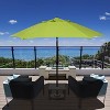 9' x 9' Aluminum Market Patio Umbrella with Crank Lift and Push Button Tilt Lime Green - Astella: Rustproof, Water-Resistant Outdoor Shade - 4 of 4