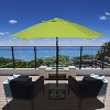 9' x 9' Aluminum Market Patio Umbrella with Crank Lift and Push Button Tilt Lime Green - Astella: Rustproof, Water-Resistant Outdoor Shade - image 4 of 4