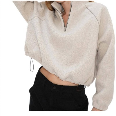 Women's faux-shearling Half Zip Jacket - LNA