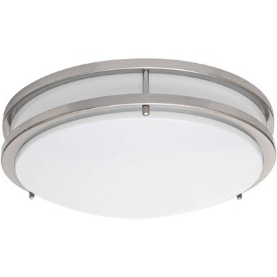 Zaire Brushed Nickel 17" Wide Flushmount LED Ceiling Light