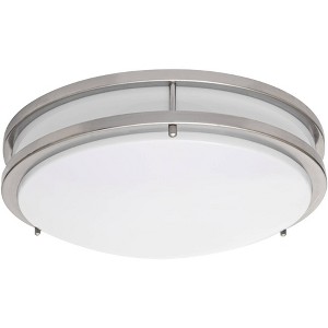 Amax Zaire Brushed Nickel 17" Wide Flushmount LED Ceiling Light - 1 of 1