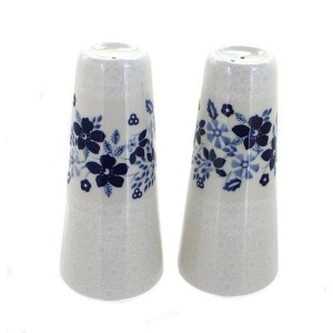 Blue Rose Polish Pottery Manufaktura Salt & Pepper Shakers - 1 of 2