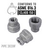 Pipe Decor 1 1/2 in. x 1 in. Black Reducing Coupling - 4 of 4