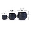 Syemin Planters 3 Pieces Ceramic Flowerpot, Modern Indoor Outdoor Planter Patio with Drainage Holes, Patio, Garden, Gray, 14.96"*14.96"*10.63" - 3 of 4