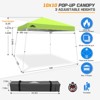 EAGLE PEAK Slant Leg Pop-up Canopy Tent Easy One Person Setup Instant Outdoor Beach Canopy Folding Portable Sports Shelter - 3 of 4