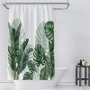 LunaLulinlk Tropical Green Plant Fabric Shower Curtain, Waterproof Washable Bathroom Decor, 72" x 72" - 3 of 4