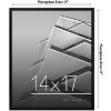 Americanflat 14x17 Picture Frame with Polished Plexiglass - Streamline Collection - Thin Border Picture Frame for Wall Display - Black - 2 of 4