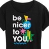 Women's - Instant Message - Be Nicer To You Retro Short Sleeve Graphic T-Shirt - 2 of 4