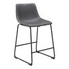 Zuo Smart Counter Stool (Set of 2) Charcoal - 2 of 4