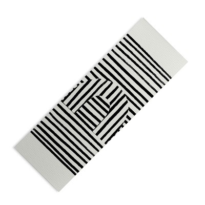 Bohomadic.Studio Minimal Series Black Striped Arch (6mm) 24" x 70" Yoga Mat - Society6