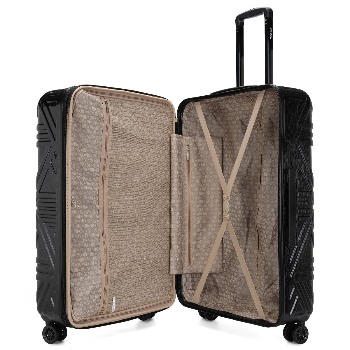 Badgley Mischka Contour Expandable Hardside Checked 3pc Luggage Set - thumbnail 2
