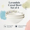 Portmeirion Sophie Conran Lavandula 7.5-inch Porcelain Cereal Bowls, Set Of 4, Lavender Sprig Border Design, Microwave And Dishwasher Safe - 2 of 4