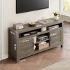 Modern TV Stand for 65 Inch, TV Semi-Open Double Door Cabinet with Shelves – Entertainment Center with 8 Storage for Living Room - 2 of 4