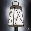 Urban Ambiance Luxury English Country Outdoor Post/Pier Light,  21-3/4"H x 10-1/2"W,  Olde Bronze, UHP1056 - 3 of 4