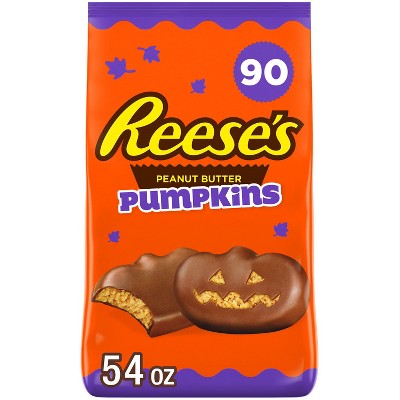 Reese's Peanut Butter Milk Chocolate Pumpkins Halloween Candy Snack Size - 54oz/90pc