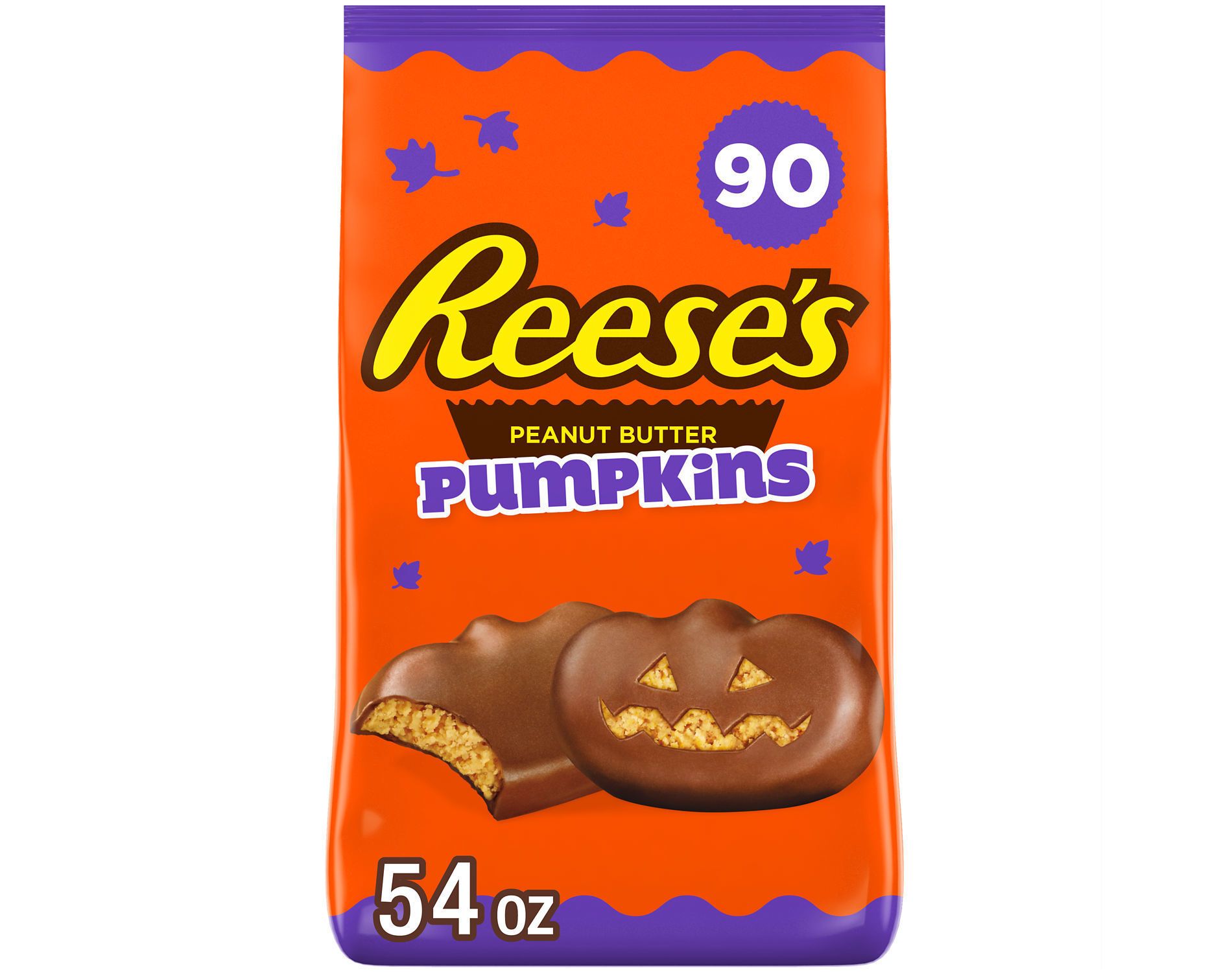 Reese's Peanut Butter Milk Chocolate Pumpkins Halloween Candy Snack Size - 54oz/90pc