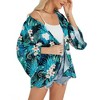 Women’s Boho Floral Chiffon Duster Swimsuit Cover Ups Tops Lightweight Beach Lightweight Summer Cardigans - 2 of 4