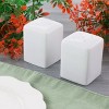 Gibson Our Table Simply White Porcelain 2.25 Inch Square Salt and Pepper Shakers - 3 of 3