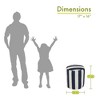 Majestic Home Goods,Pouf Vertical Stripe - 2 of 4