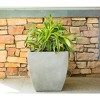17.7" Kante Lightweight Modern Flared Square Concrete Planter Natural Concrete Gray - Rosemead Home & Garden, Inc. - 4 of 4