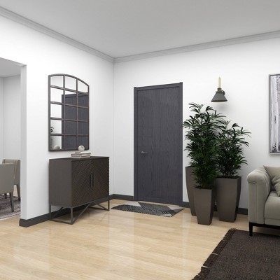 Set of 3 Dark Gray Metal Indoor/Outdoor Planters