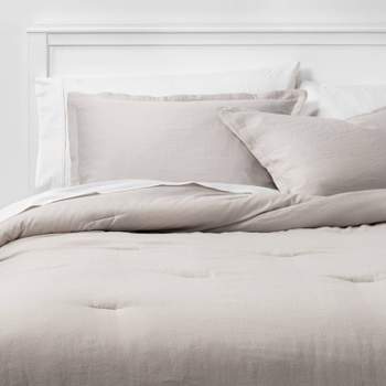 King Micro Matelasse Comforter & Sham Set Creamy Chai/Natural - Threshold™