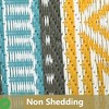 Area Rug 8x10/9x12 for Patio Modern Boho Plastic Carpet Non-Slip Easy-Clean Fade-Resistant Beach Carpet Stain-Resistant Washable - 3 of 4
