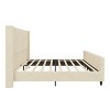 Okak Stylish Upholstered Corduroy Bed Frame with High Headboard,Modern Minimalsit Master Bedroom Bed,No Box Spring Needed - 4 of 4
