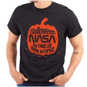 Halloween Pumpkin NASA Jack O Lantern Graphic T Shirt Men or Women Brisco Brands - 1 of 4