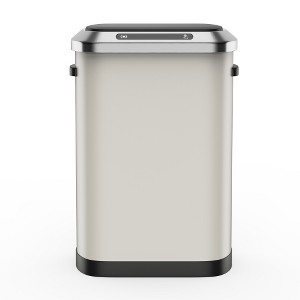 Dolonm 13 Gallon 50L Kitchen Soft Close Trash Can Stainless Steel Ellipse Bustbin - 1 of 4