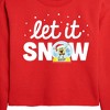SpongeBob SquarePants Let It Snow Cropped Long Sleeve Crew Neck Sweatshirt - Red - X-Large - 2 of 4