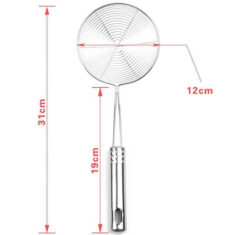 Unique Bargains Stainless Steel Mesh Colander Sieve Kitchen Ladle 4.7" Dia Strainers Silver Tone 1 Pc, 5 of 8