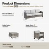 XIZZI Outdoor Sectional Sofa Set, Modular Outdoor Gray Wicker Sofa Set with Optional Solar Table, Ottomans or Fire Pit in 6 Colors, All-Weather Design - 3 of 4