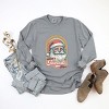Santa's Favorite Helper Retro - Women's Garment Dyed Long Sleeve Graphic T-Shirt - 2 of 4