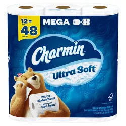 Charmin Ultra Soft Toilet Paper - 12 Mega Rolls