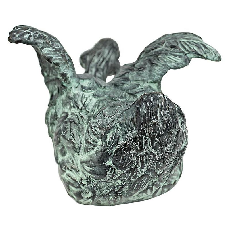 Design Toscano Lindell Pond Bronze Ducks Spitting Garden Statue: Sliding Duck, 3 of 5