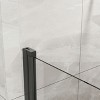 Lirago,34"x72" Semi-Frameless Pivot Shower Door-Tempered Glass, Black Finish, Dual Seal, Left/Right Mount - 3 of 4