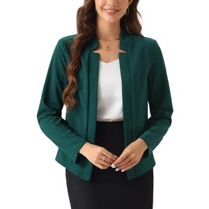 INSPIRE CHIC Women's Open Front Long Sleeve Business Work Office Blazer - 1 of 4