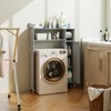 Tangkula Over The Toilet Storage Cabinet with Toilet Paper Holder Bathroom Space Saver Above Toilet with Adjustable Shelves Gray/White - 3 of 4