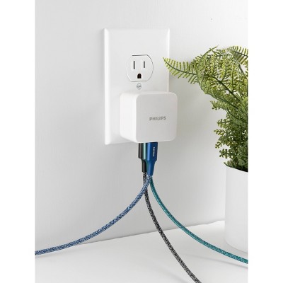 Philips 3-Port 32W USB and USB C Charger - White_8