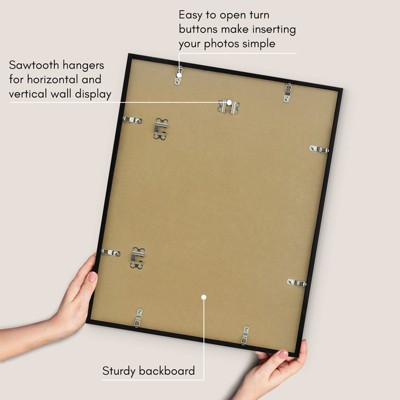 Black 16x20 Slim Frame with Polished Plexiglass