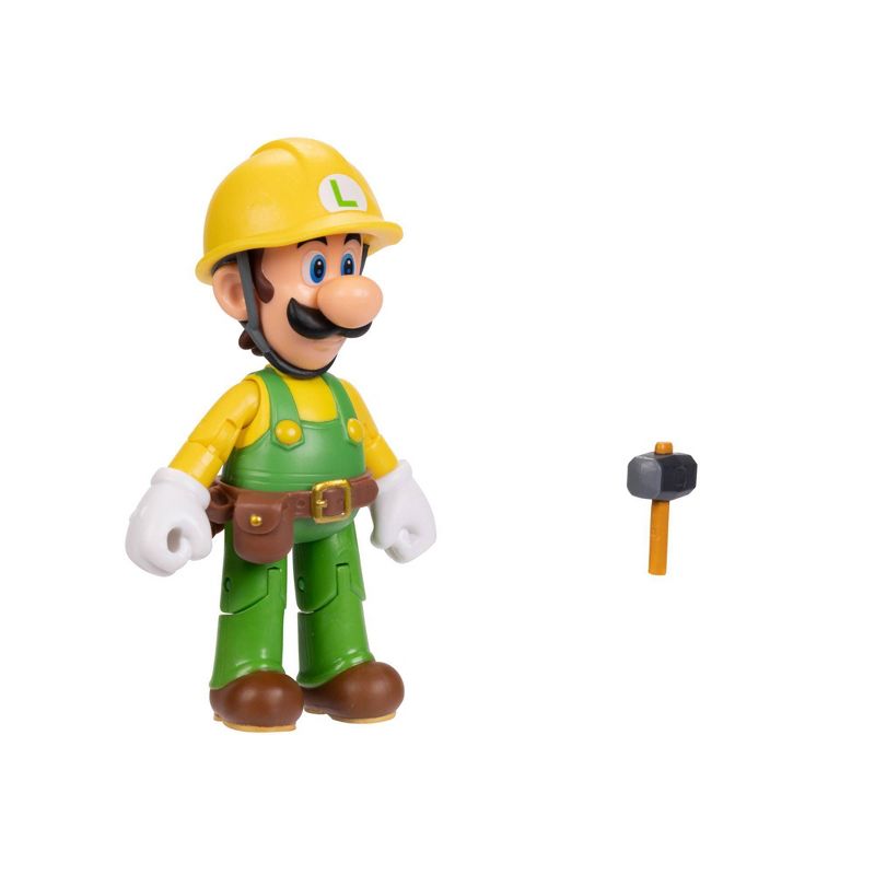 Nintendo Super Mario Builder Luigi with Utility Belt Action Figure, 4 of 8