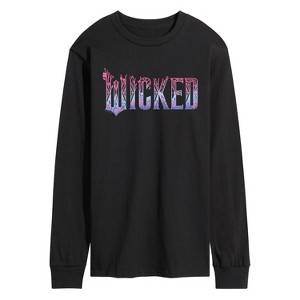 Men's - Wicked - Floral Ombre Logo Long Sleeve Graphic T-Shirt - 1 of 4