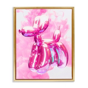 Stupell Industries 25"x31" Kids' Balloon Dog with Sparkle Wall Art Framed - 1 of 4