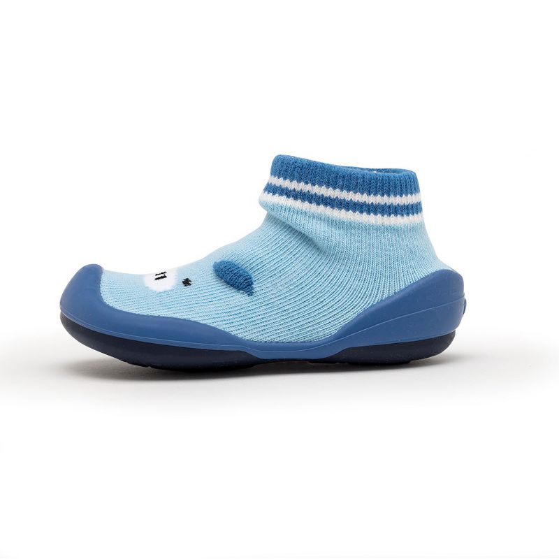 Komuello Baby Boy/ First Walk Sock Shoes Piglet Blue, 4 of 9