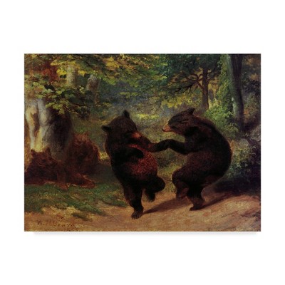 Dancing Bears 14" x 19" Canvas Art
